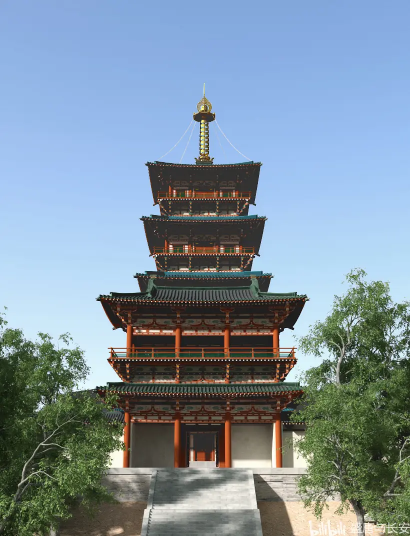 大青龙寺唐代木塔五重塔