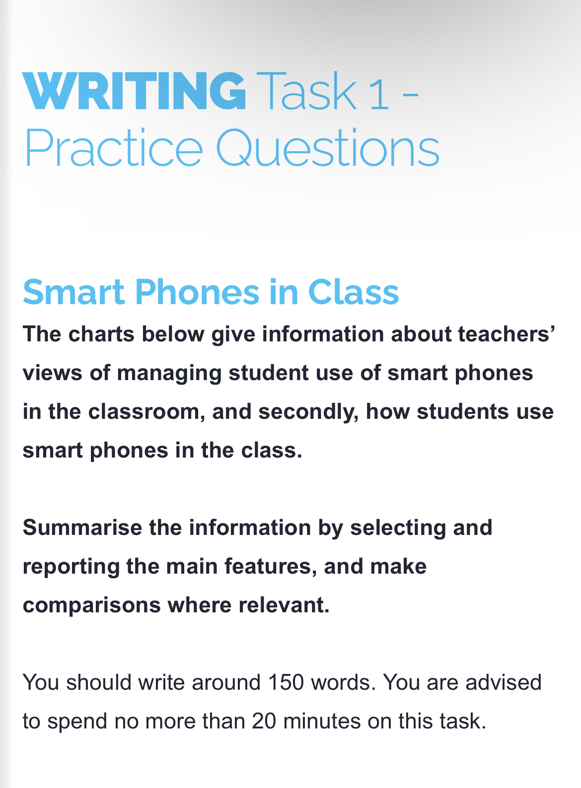 Smart phones in class writing task1 ielts 