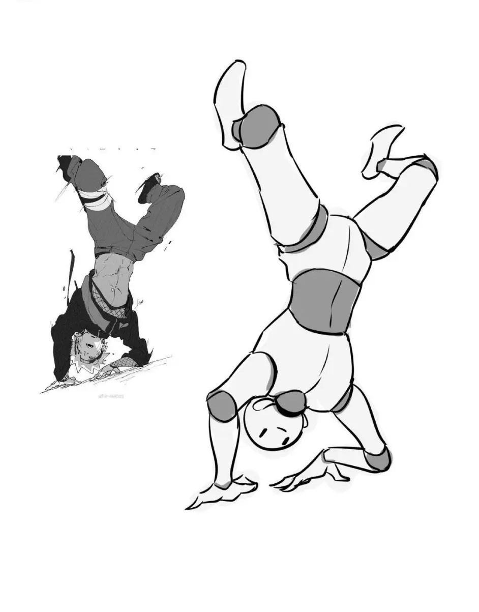 『绘画参考』5000 人体动态线稿 人体透视必备练习临摹素材!