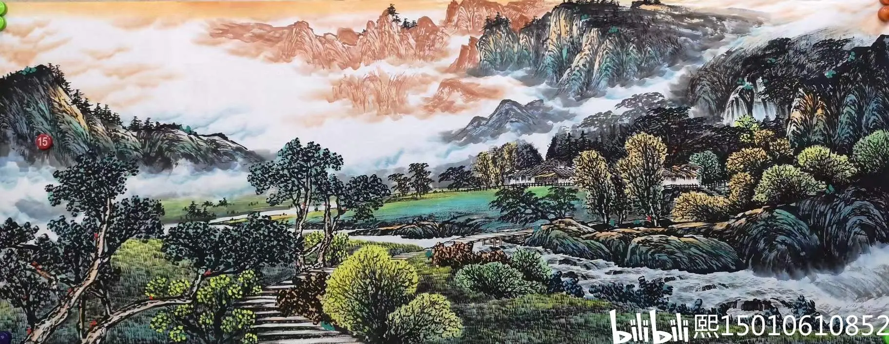 著名山水画家"曾刚"小六尺山水国画 - 哔哩哔哩