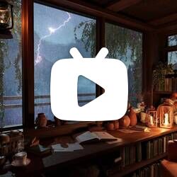 【白噪音】8小时丨山上的舒适小屋：窗外下雨声&打雷声