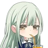 [夜奏未终动态表情包_喝饮料]