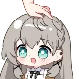 [小柔倾夏柔光动态表情包_摸头]