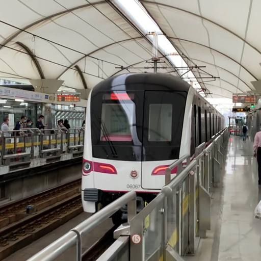 上海地铁2号线02a02型列车青鱼威宁路出站