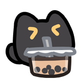 [雪地小黑猫_喝奶茶]
