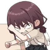 [少女乐队的呐喊第二弹动态表情包_捶桌]