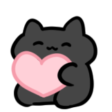 [小黑猫_爱心]