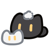[雪地小黑猫_堆雪猫]
