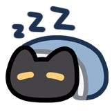 [雪地小黑猫_睡觉]
