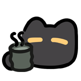 [雪地小黑猫_喝茶]