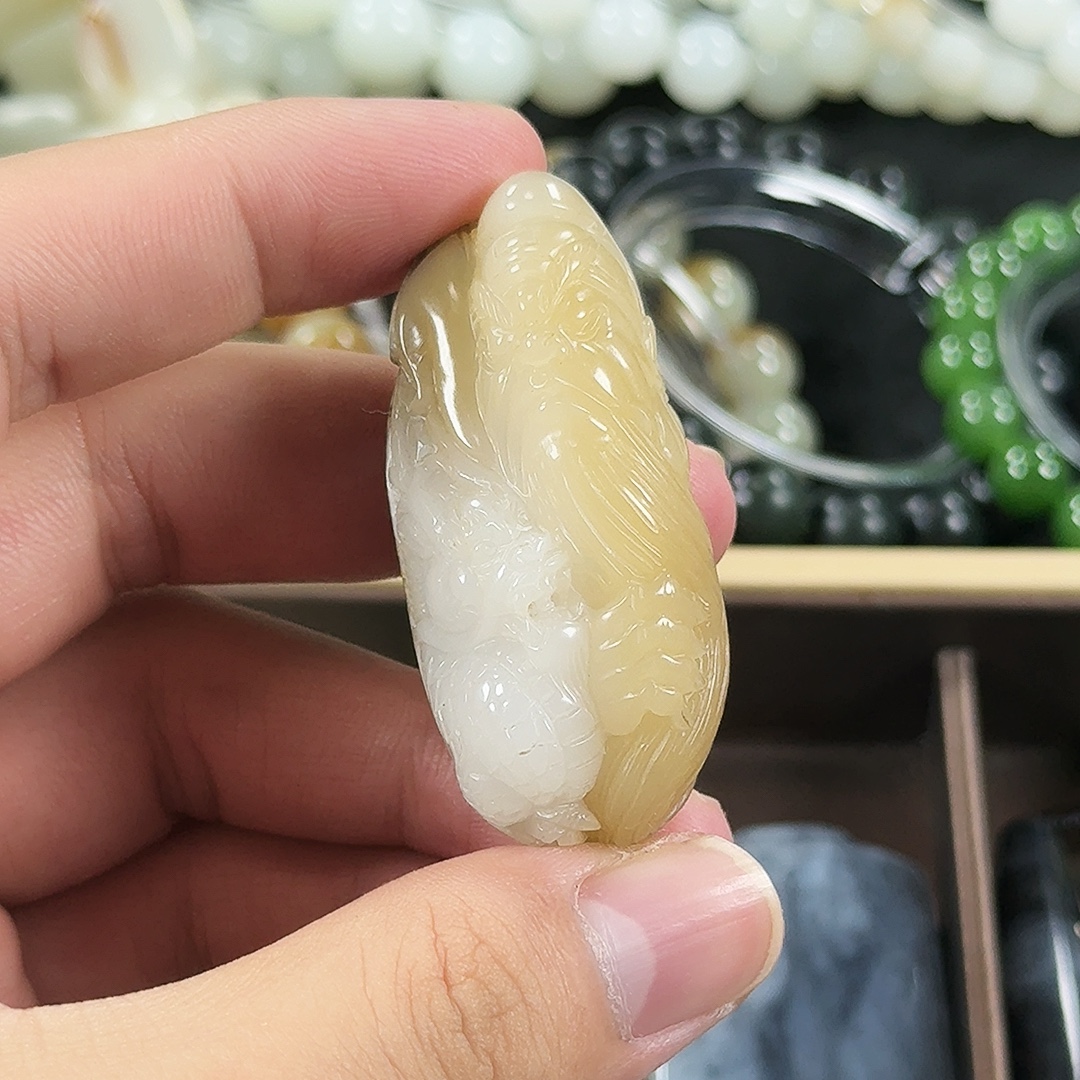 俄糖白籽料关公