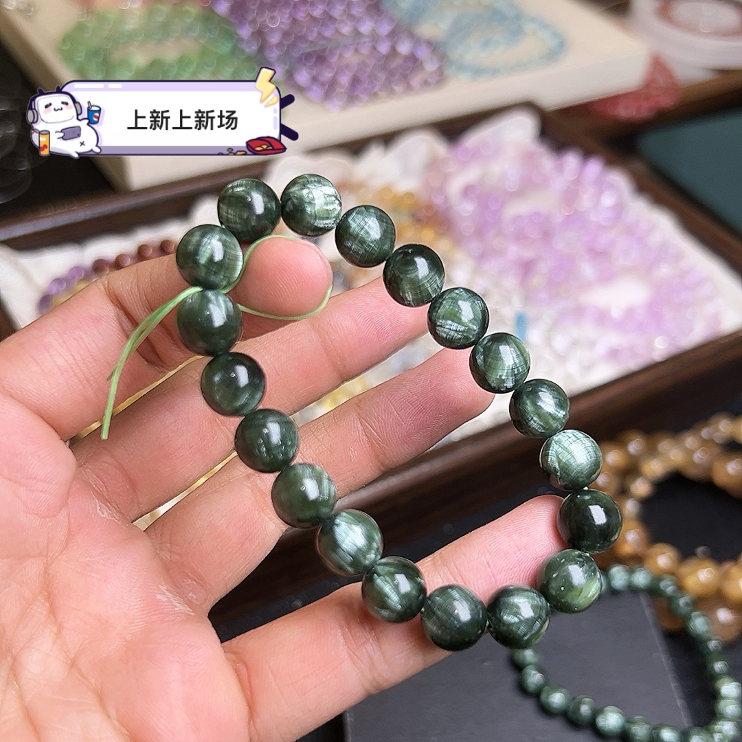 高品/新品上帝的指纹天使羽毛绿龙晶10m