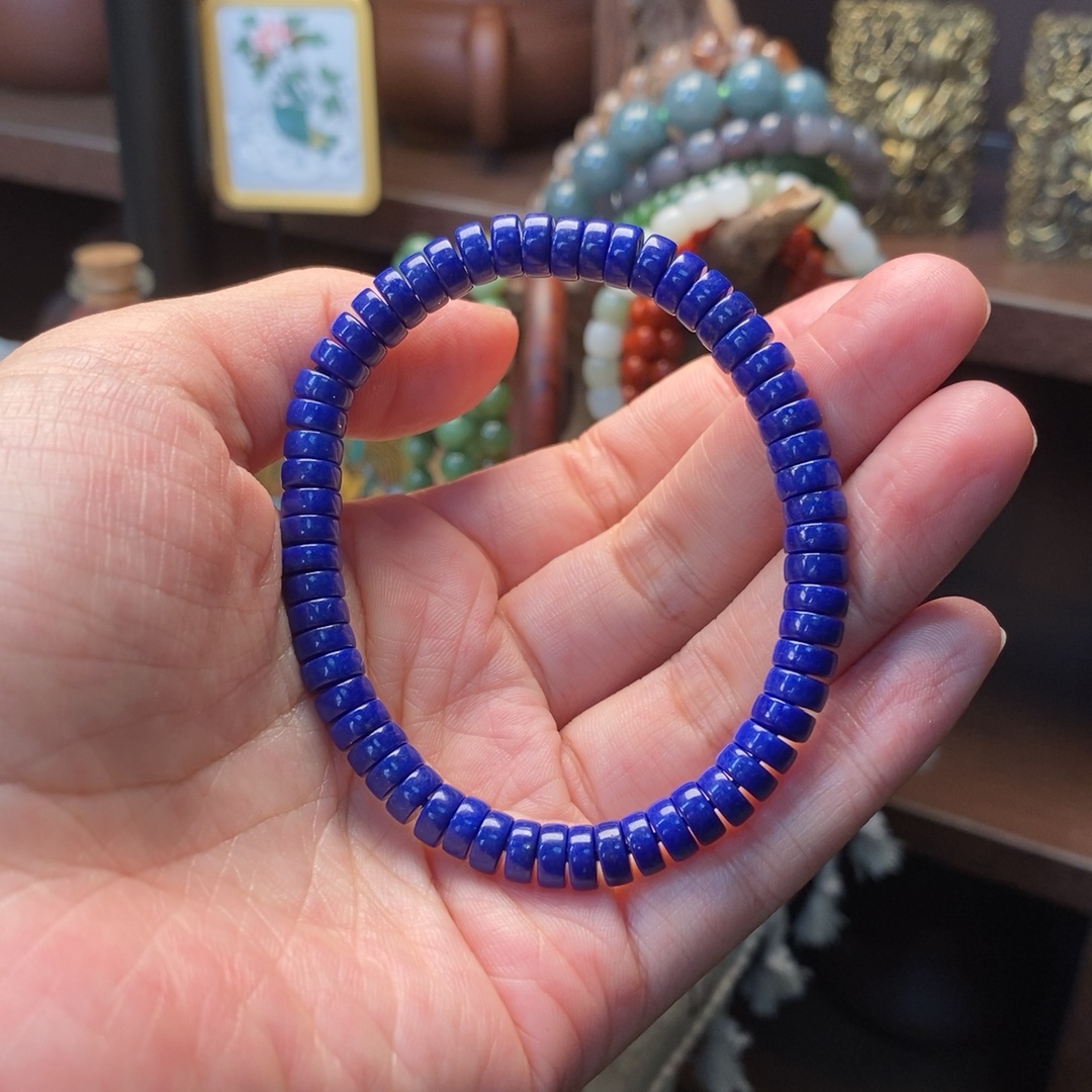 青金石药片6mm 少金少白 更优秀