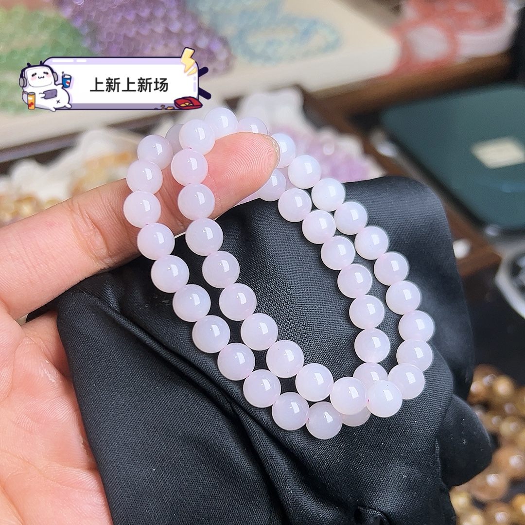 高品/新品性价比冰底藕粉微猫手串8m