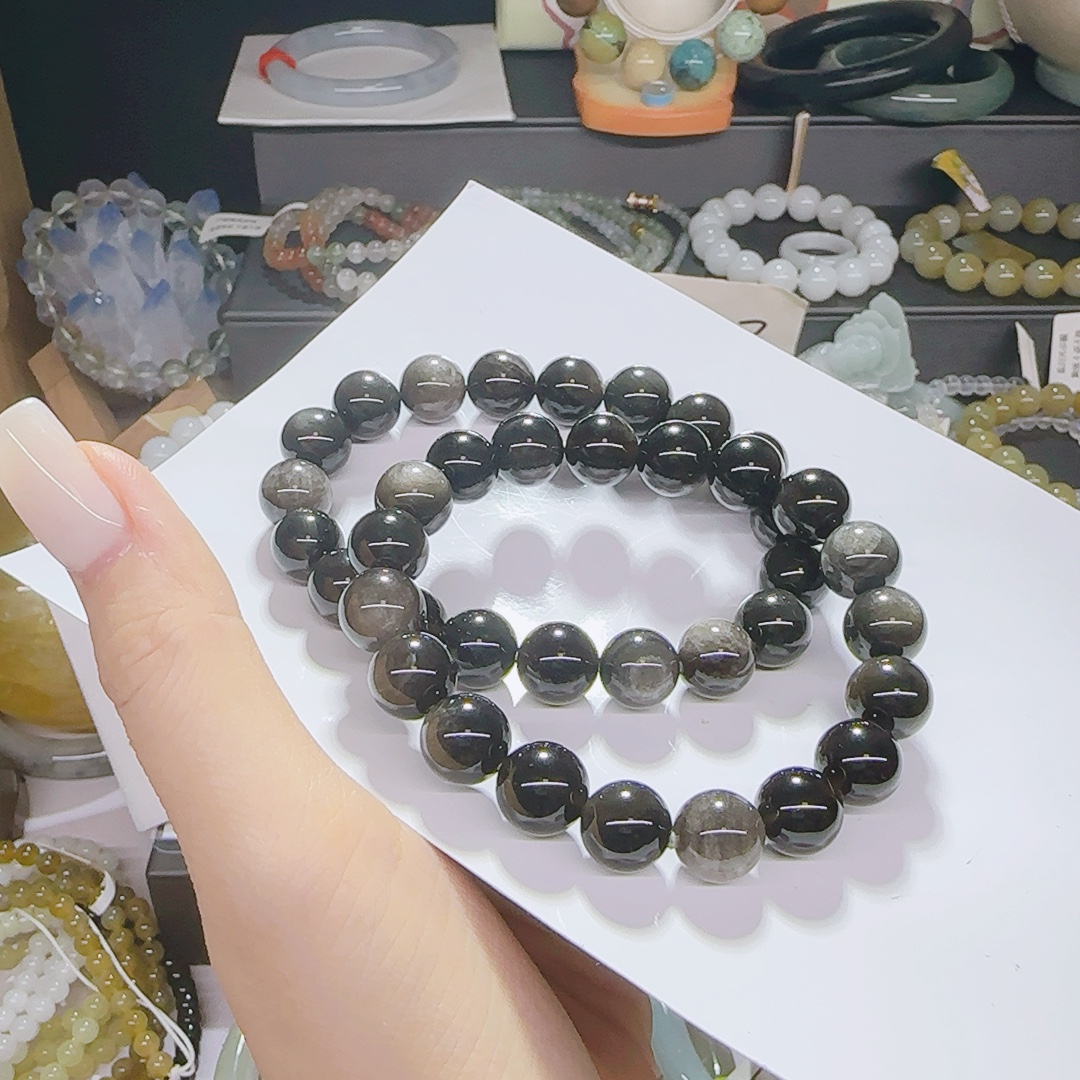 10mm，双猫眼光银耀