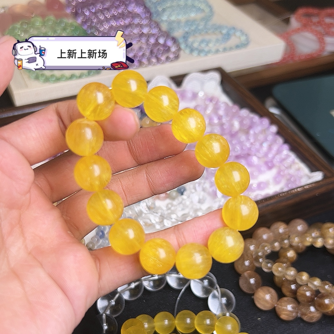 高品/新品鱼油黄拉丝黄莹石14m