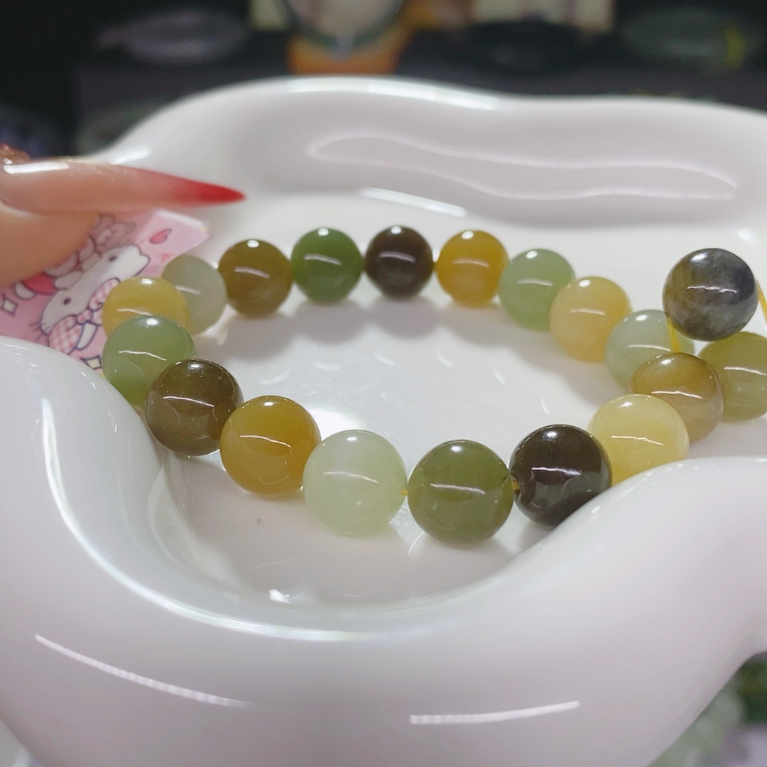 10mm天然和田玉且末糖多宝