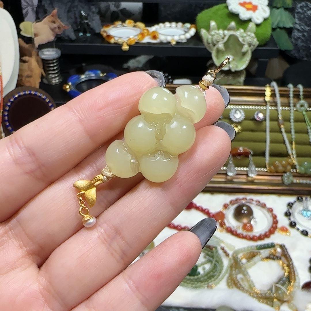 【年末快乐】黄口吊坠·925银（天然不完美）