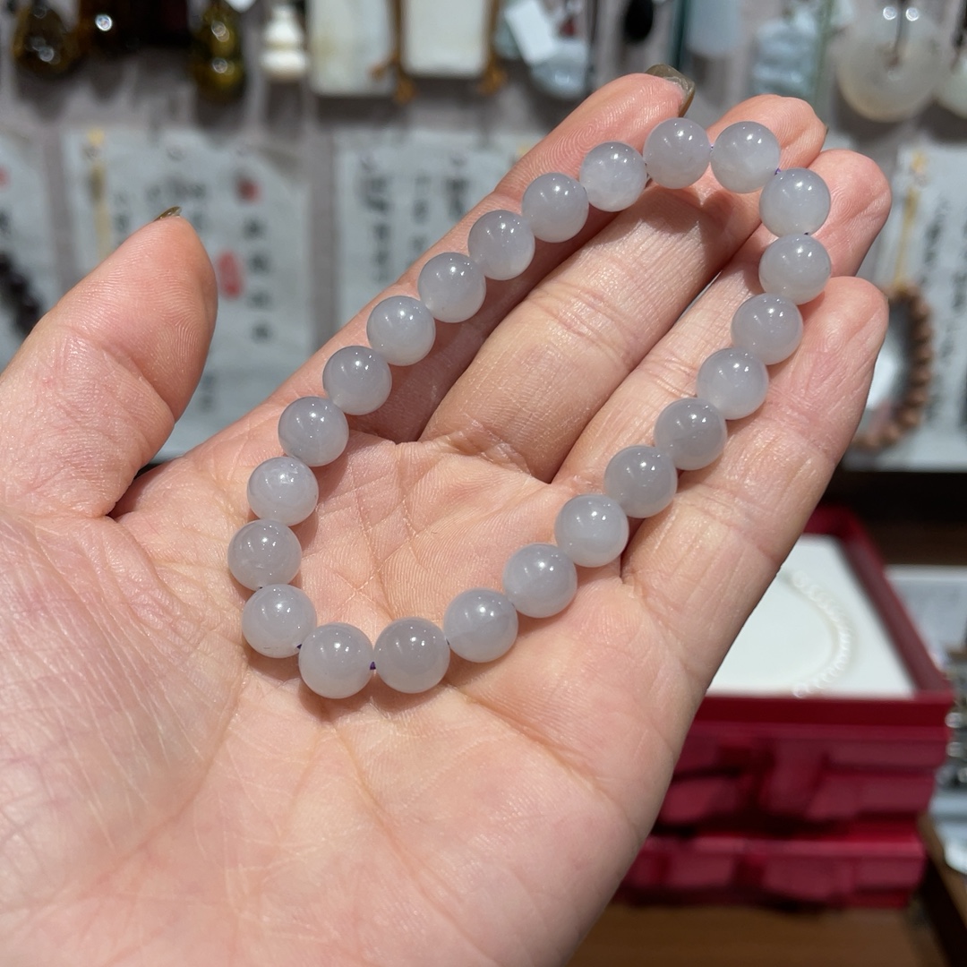 和田玉烟紫8mm