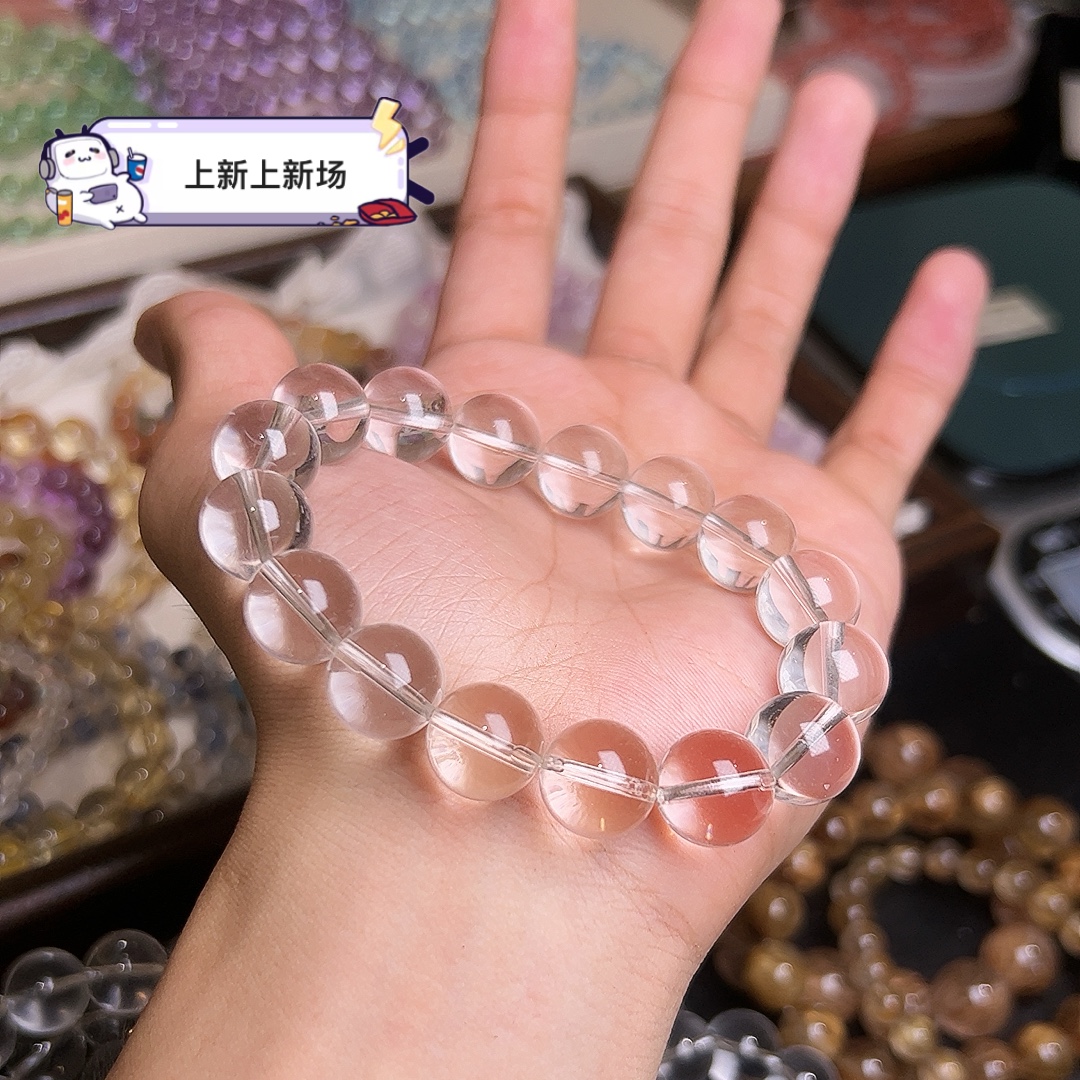 高品/新品原矿巴西钻石白水晶13m