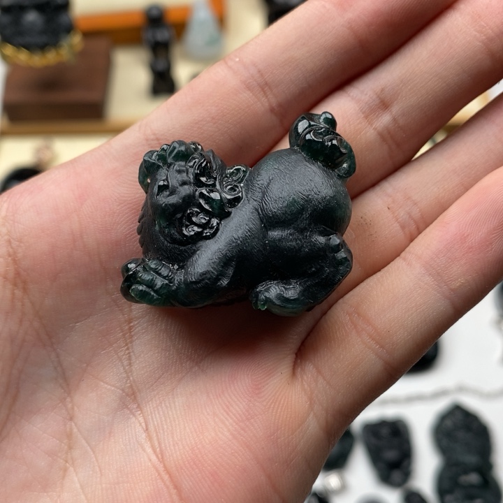 小摆件 貔貅 墨翠