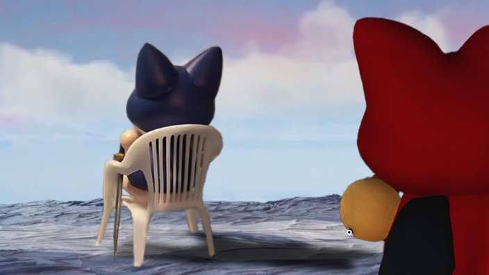 嘿那呆猫 把阎魔刀给我!