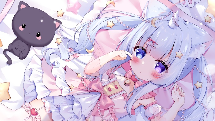 奶萌的独角小奶喵妮妮哒哟~
