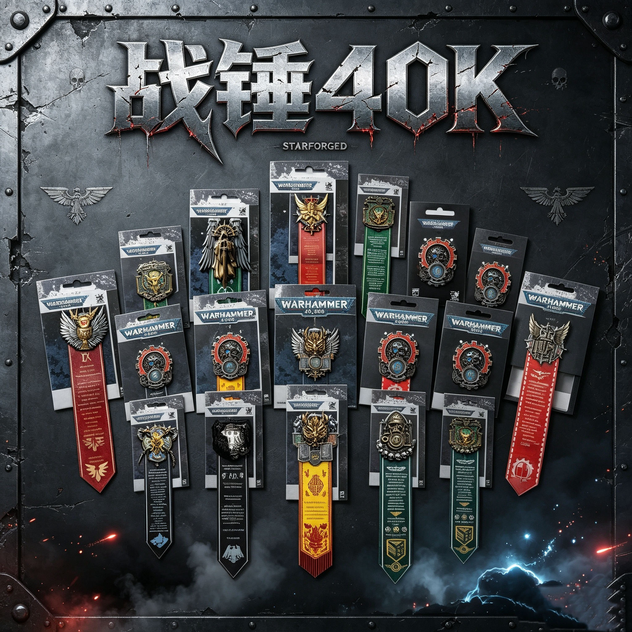 一发入魂！Starforged星辰铸造 战锤40K周边胸针战团合集挂饰机械神教徽章