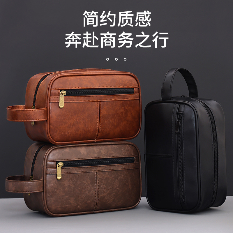 时尚商务旅行便携化妆包男士洗漱包分区收纳高颜值大容量收纳包