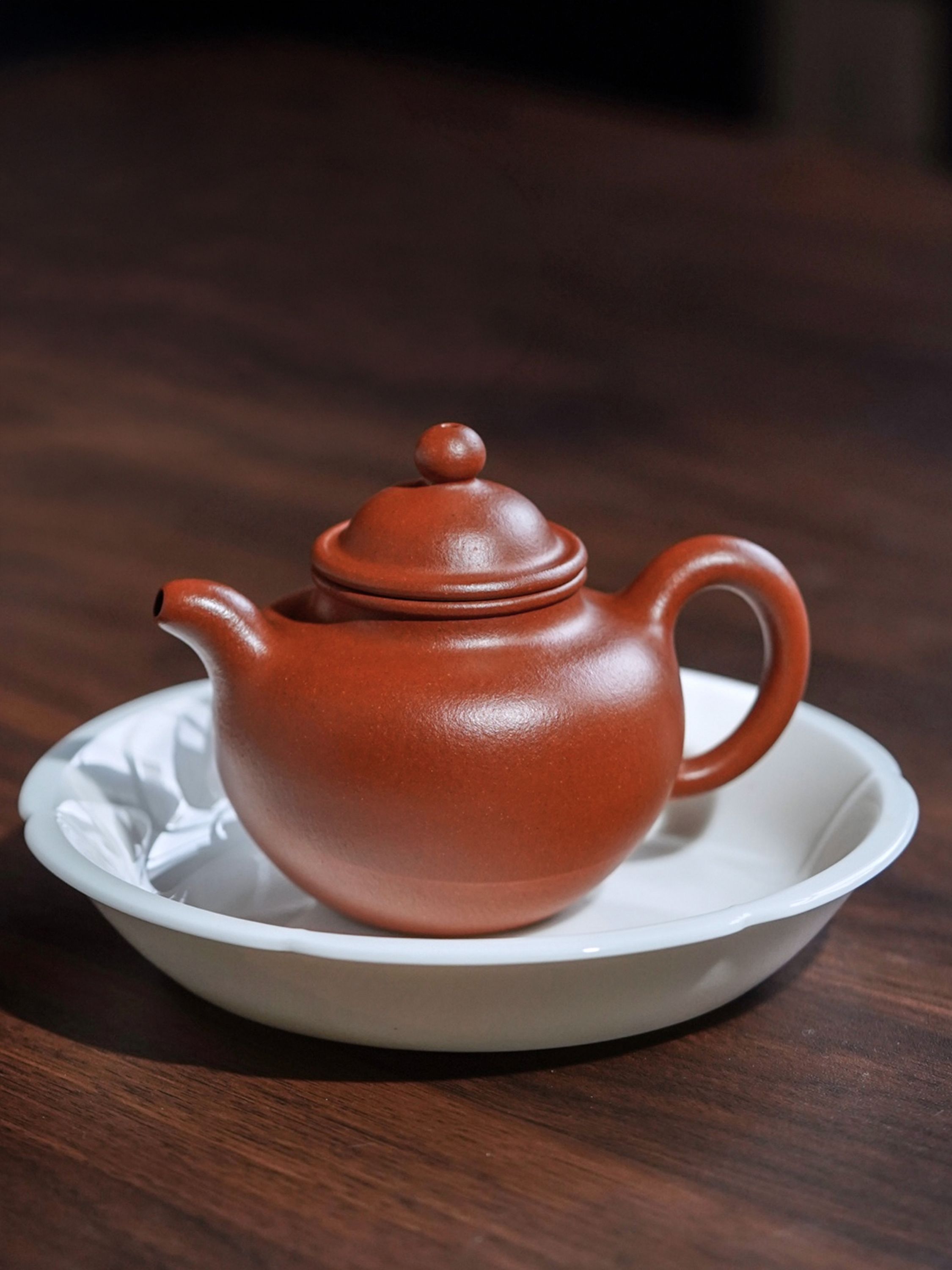 精品全手工宜兴紫砂壶推荐原矿本山红泥福禄掇球茶壶高端送礼茶具