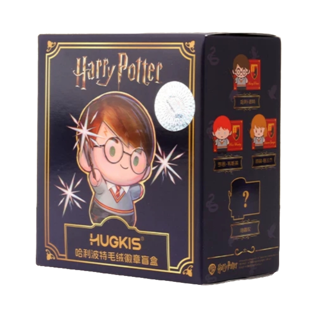 HUGKIS 哈利波特 毛绒徽章盲盒可爱吧唧胸章别针包挂配饰正版周边
