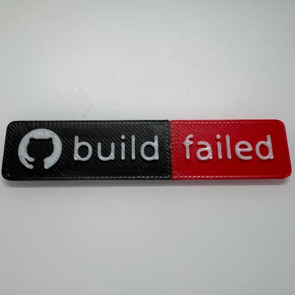 3D 打印 GitHub 构建失败 徽章 冰箱贴 Shields.io Badge PLA