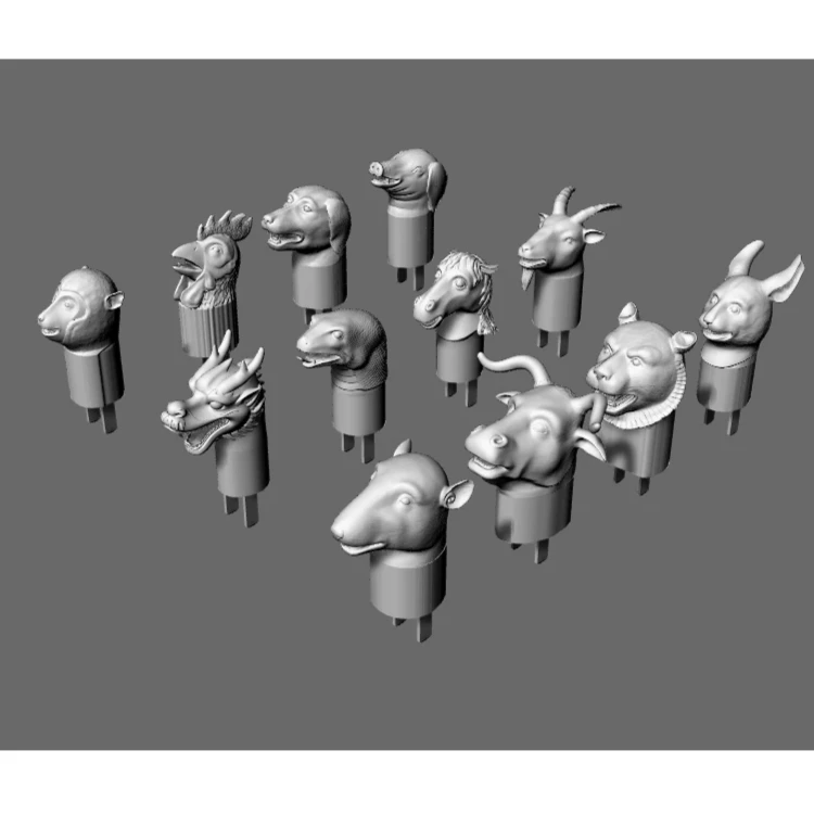 十二生肖充电头模型犀牛模型 3D模型可3d打印（网盘自动发货）
