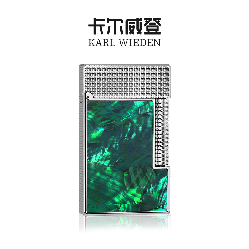 彩贝银绿金绿-KW卡尔威登打火机侧滑点火高档钢琴音朗声机