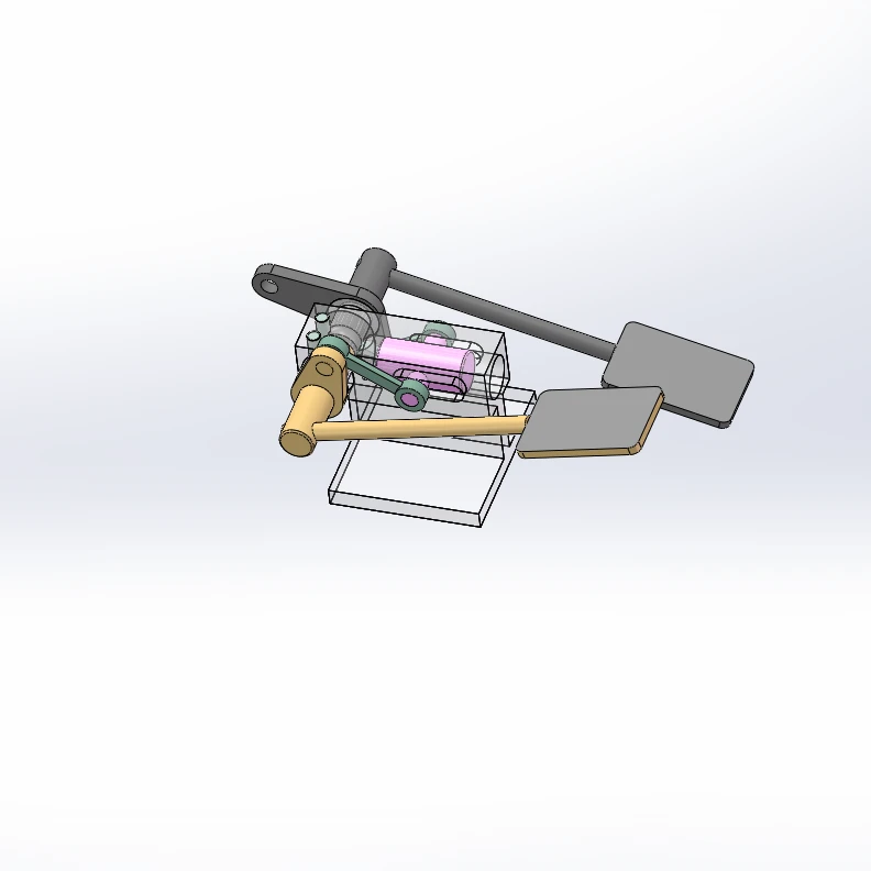 192.摇摆转直线运动solidworks2020模型带约束和运动仿真参数（附带stp格式文件）