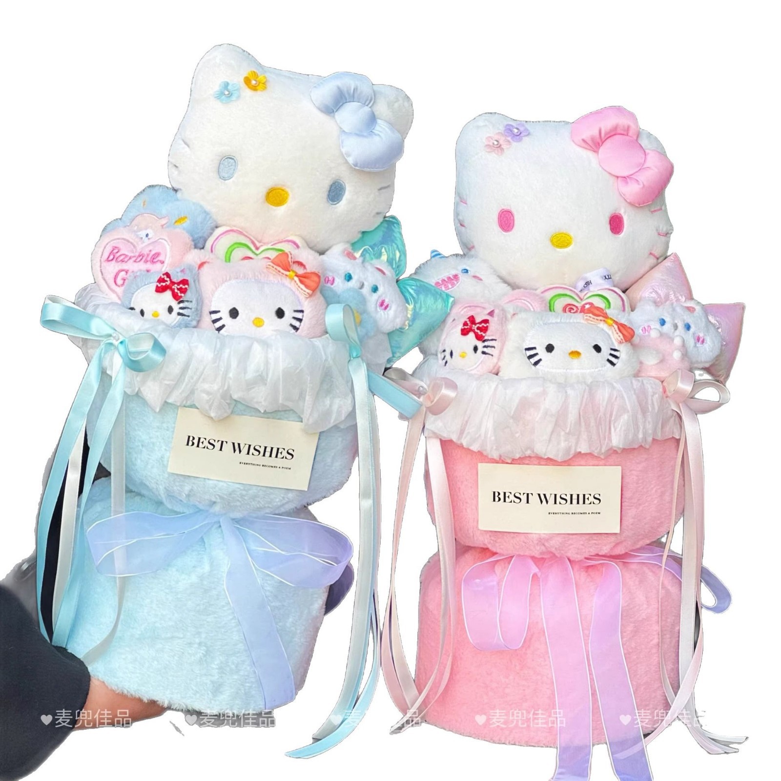 三丽鸥 hellokitty玩偶花束系列 闺蜜生日礼物女生毛绒公仔可爱情人节花店简约
