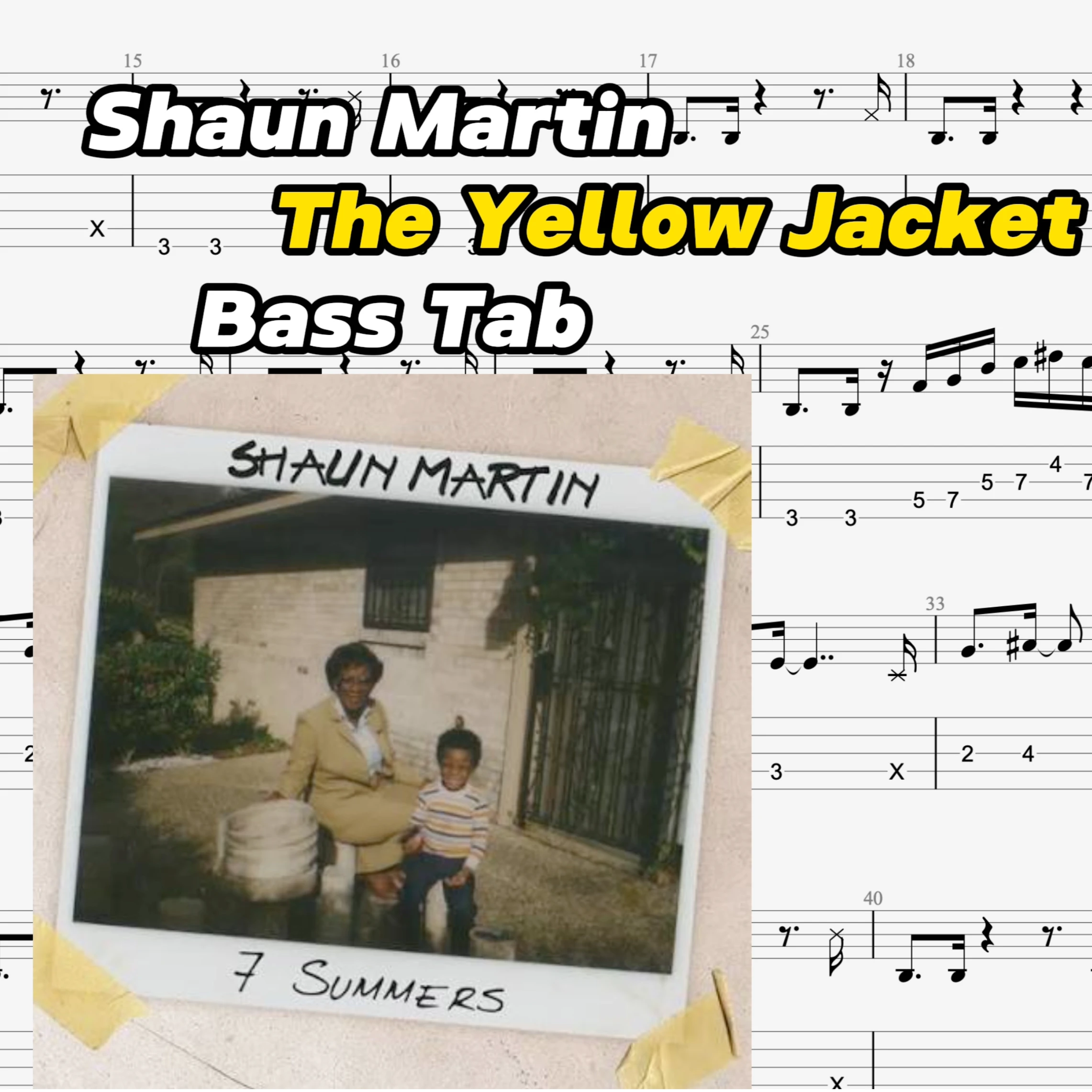 Shaun Martin - The Yellow Jacket 贝斯谱