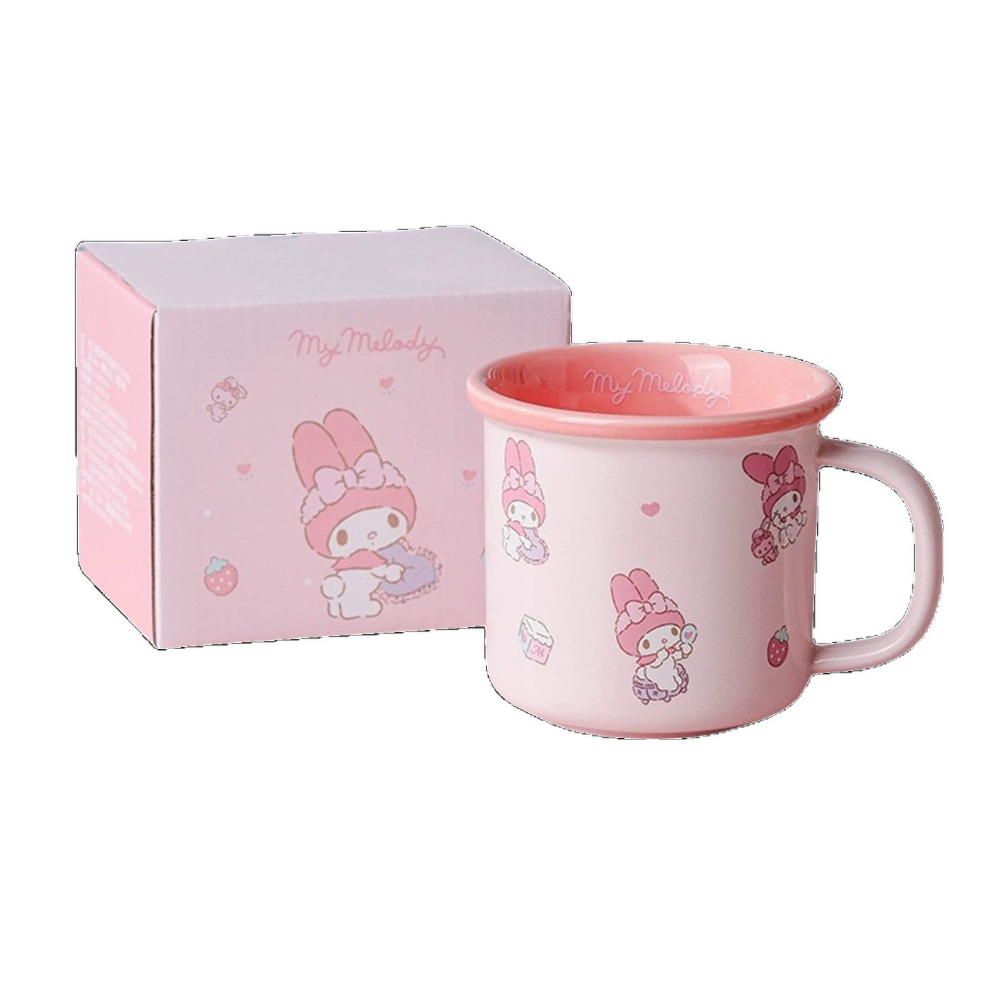 三丽鸥 凯蒂猫家族直身杯系列 牛奶咖啡早餐杯可爱精美水杯