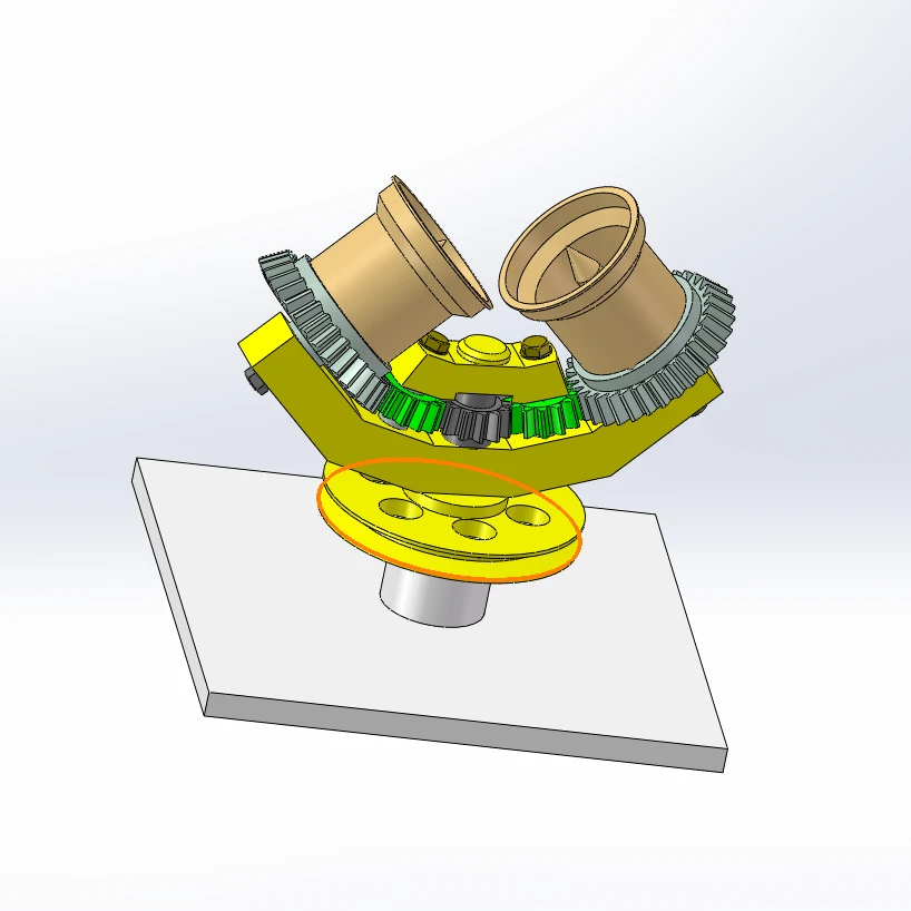 60.行星离心式混合器solidworks2020模型带约束和运动仿真参数（附带stp格式文件）