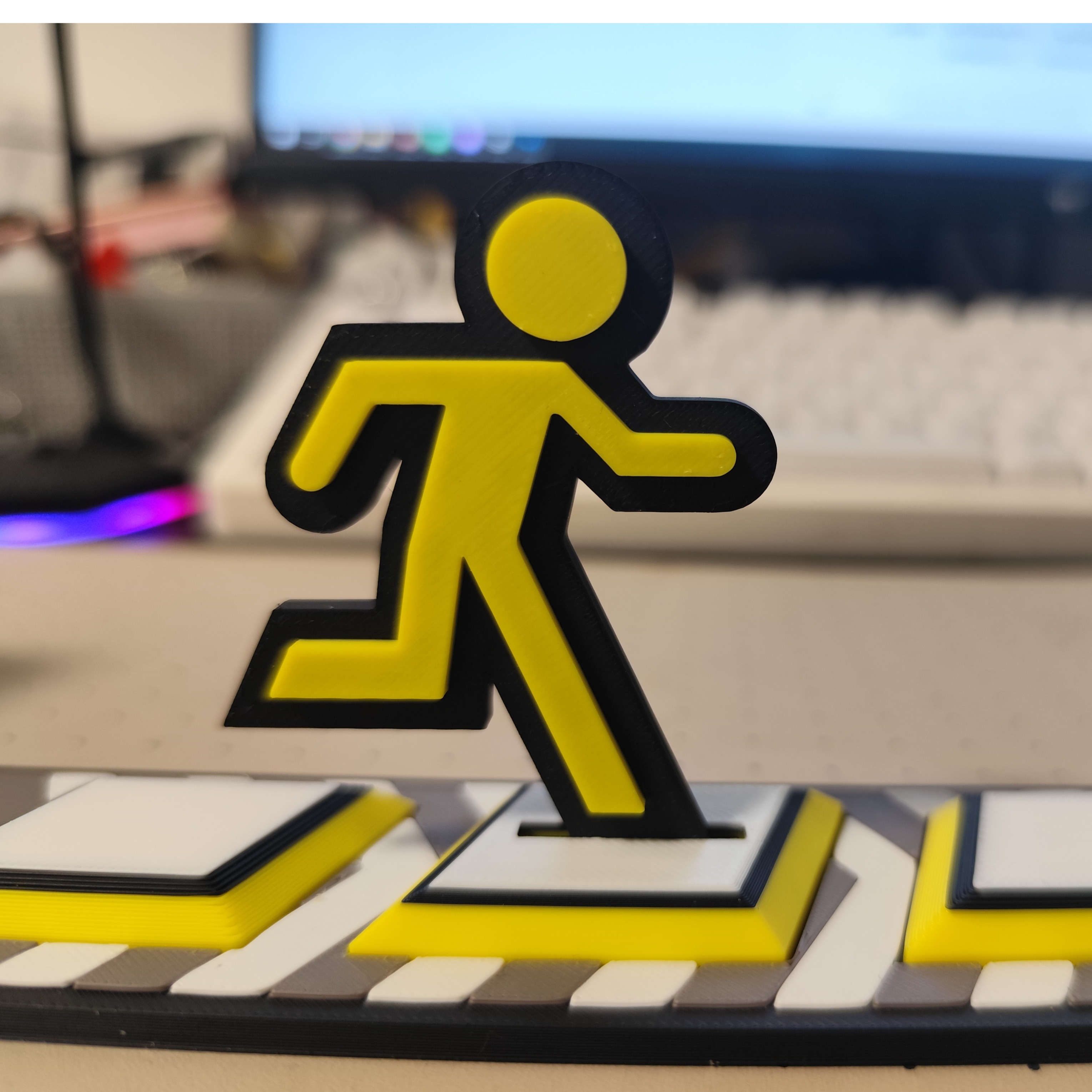中二节奏风格3D打印跑图摆件