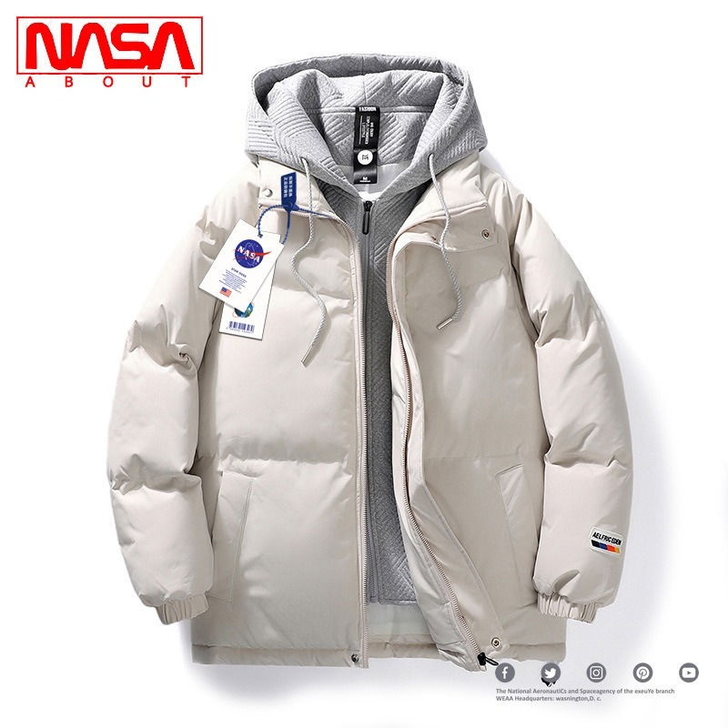 NASA联名棉服男款冬季高中学生棉衣羽绒服外套加厚棉袄1996棉服