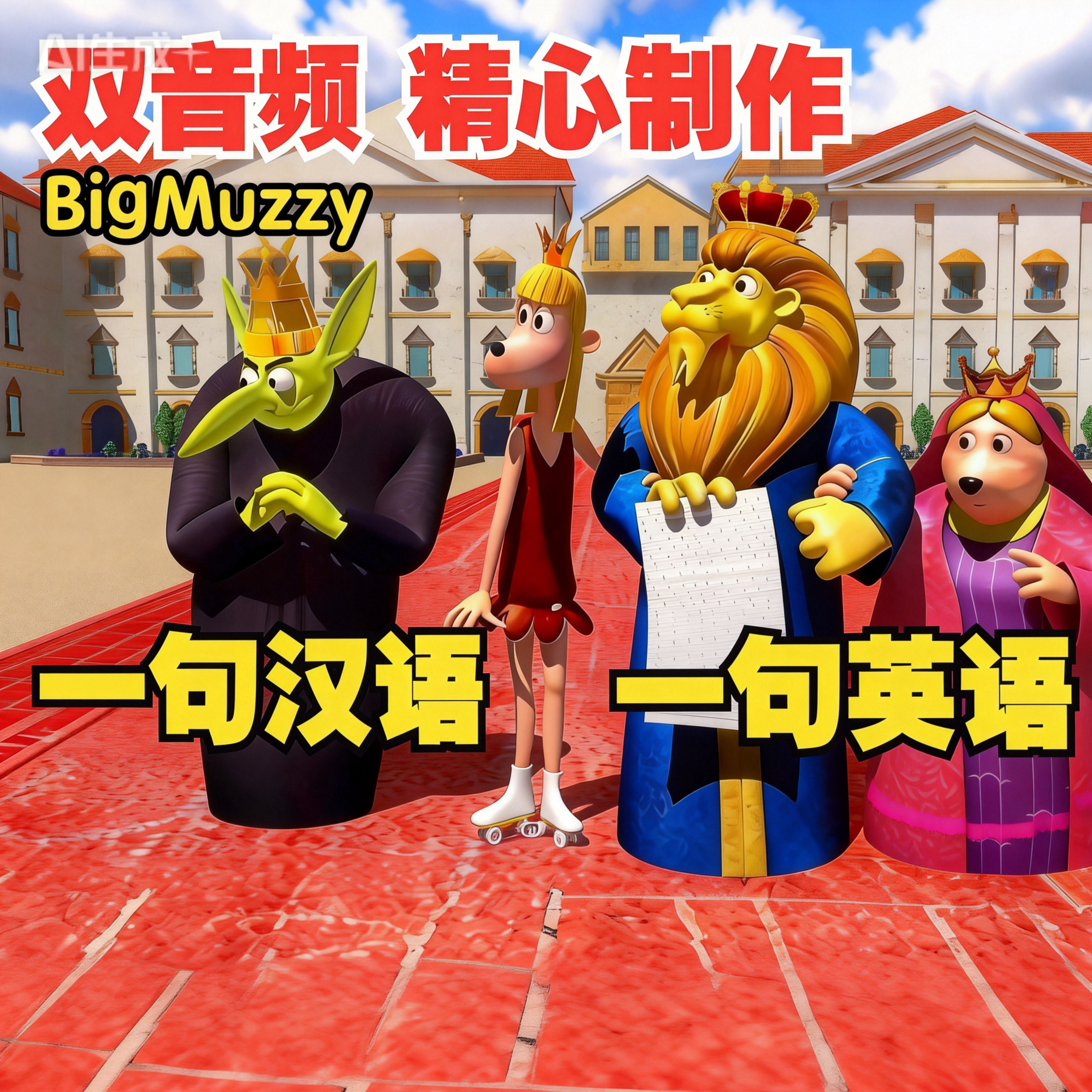 双语双音频版BigMuzzy全集，一句汉语+一句英语，佰度+夸克双网盘 24小时自动发货