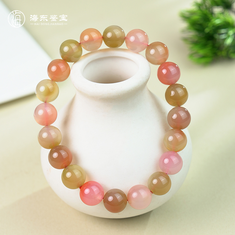 【海东鉴宝】天然盐源玛瑙多彩手串10mm多样性发货TZ687（商城）