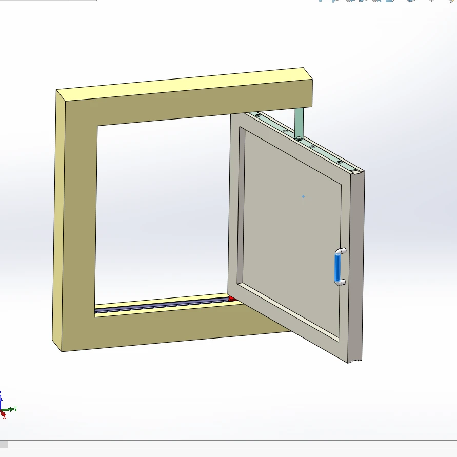 195.90度开关窗户solidworks2020模型带约束和运动仿真参数（附带stp格式文件）