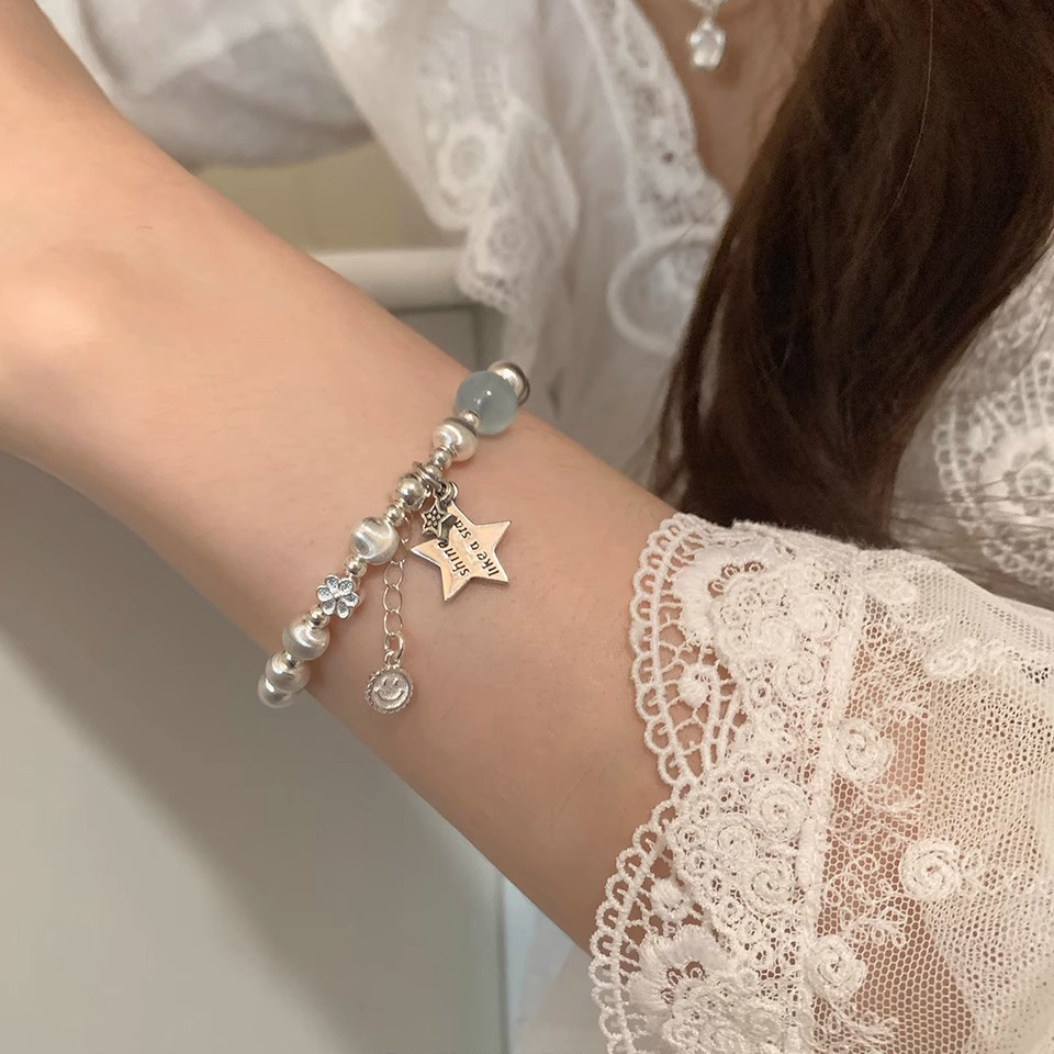韩系简约重工串珠星星手链轻奢小众设计感精致百搭高级感手链