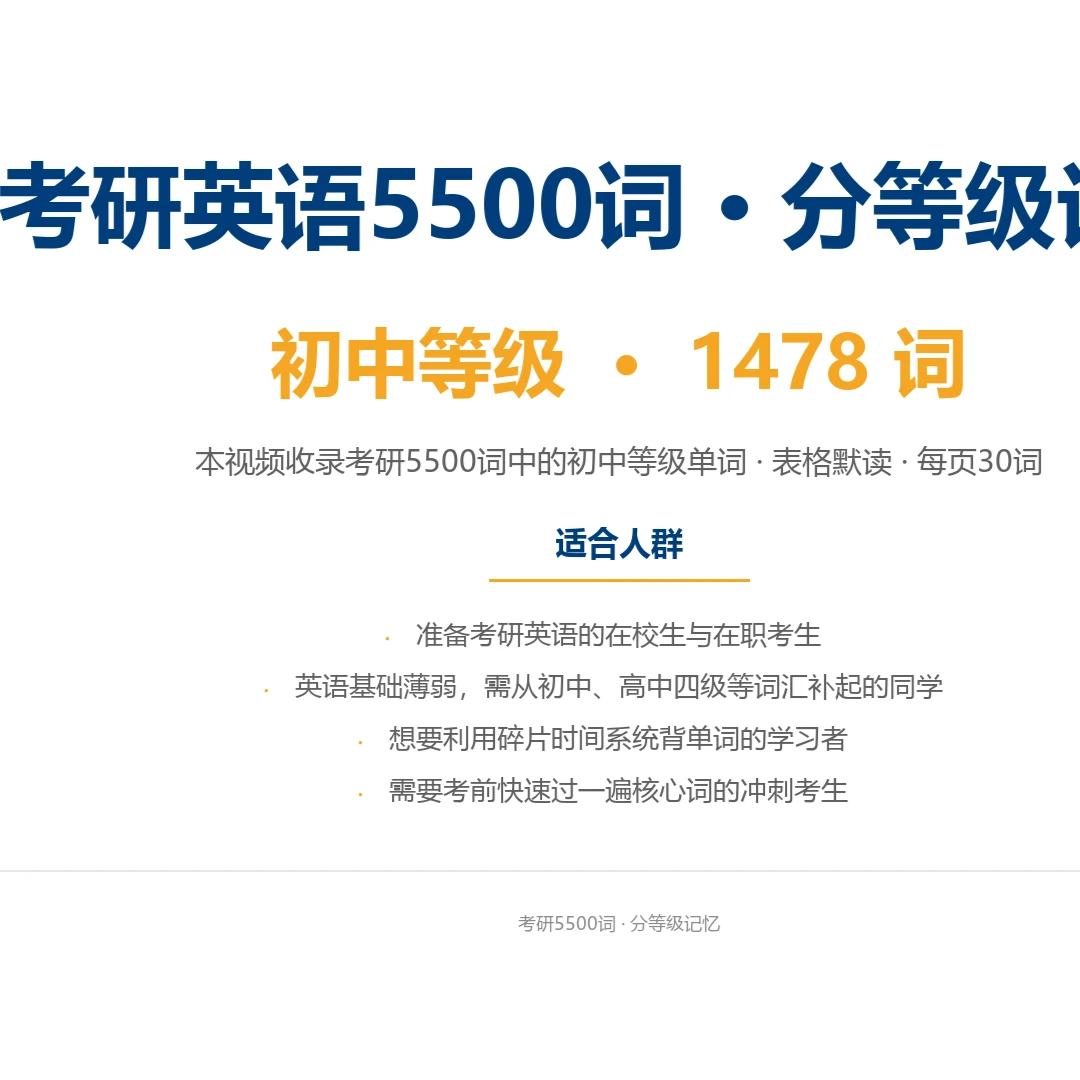 考研分等级单词（按照初中、高中、四六级难度分类）