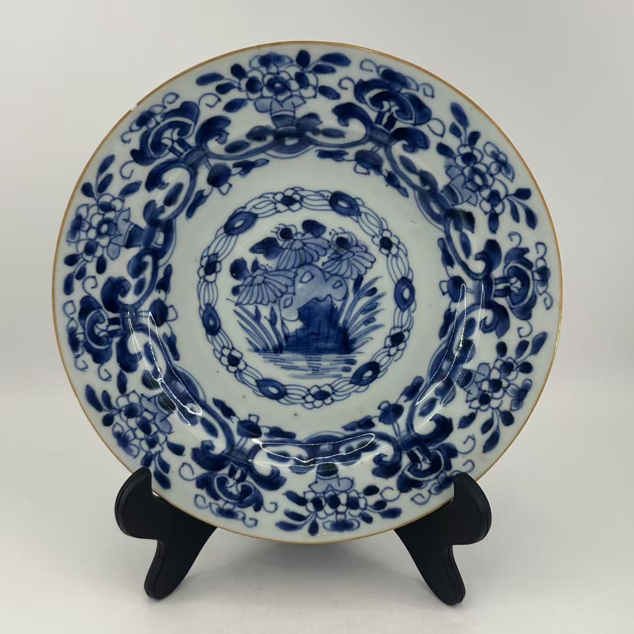 清代青花花卉盘SX16095423（山西省文物总店）