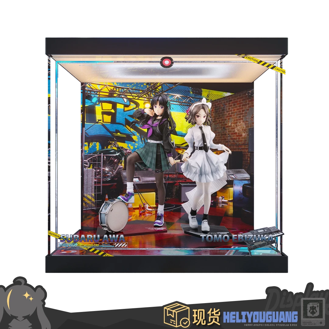 合理有光 高透手办主题展示盒 适用于 寿屋 Girls Band Cry 安和昴&海老塚智 1/7手办