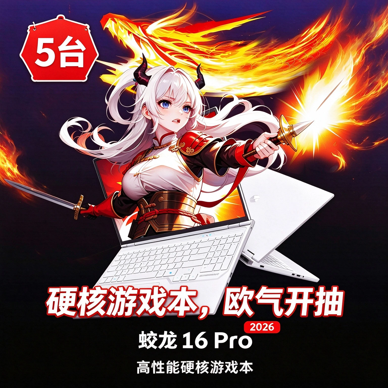 蛟龙出征，欧气封神！79.9元硬核开抽5 台蛟龙 16 Pro 高性能游戏本！