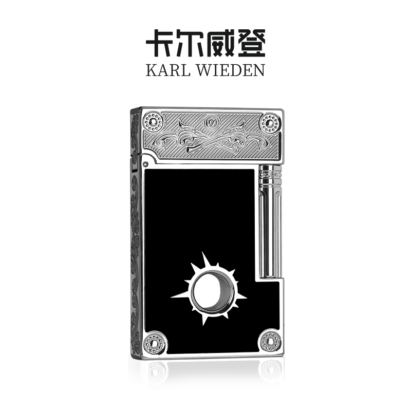 西部牛仔--经典手工商务男士制作高档复古朗声黄铜侧滑打火机